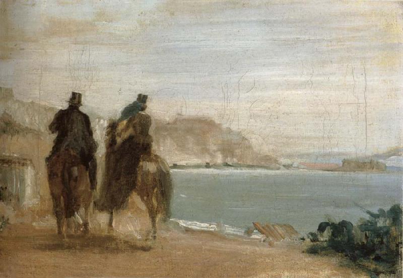 Edgar Degas Promenade beside the sea oil painting picture